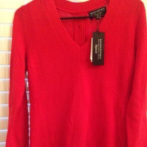 Banana Republic Red V-neck Sweater